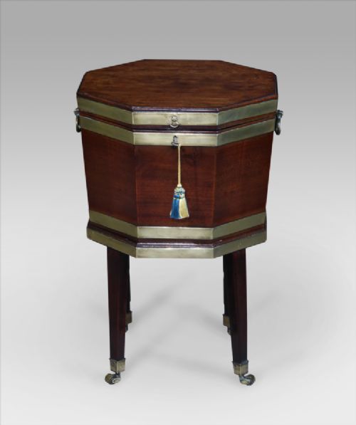 George III Mahogany Brass Bound Wine Cooler