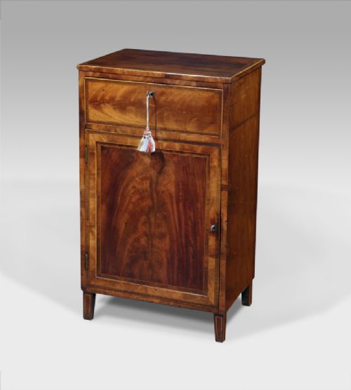 Small George III Figured Mahogany Side Cabinet