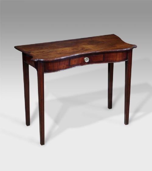 Attractive Georgian Mahogany Serpentine Side Table