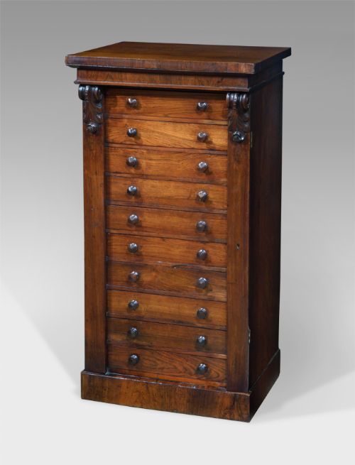 Small William IV Rosewood Wellington Chest