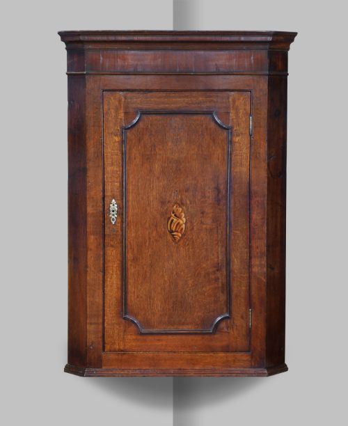 George III Oak Corner Cupboard