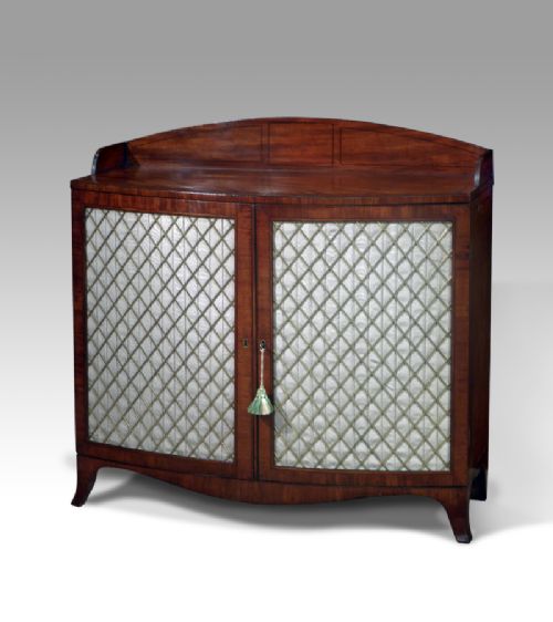 Regency Mahogany Bowfront Side Cabinet