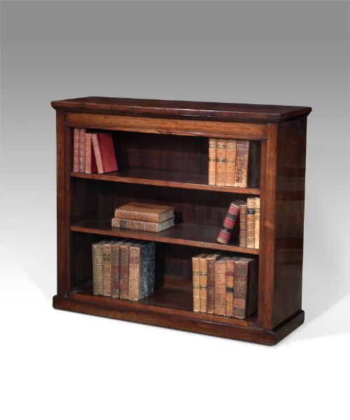 19th Century Rosewood Dwarf Open Bookcase