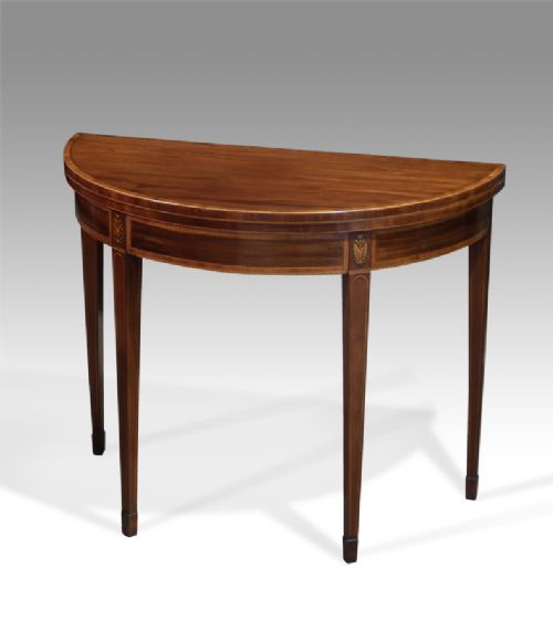 George III Mahogany Demi-lune Tea Table