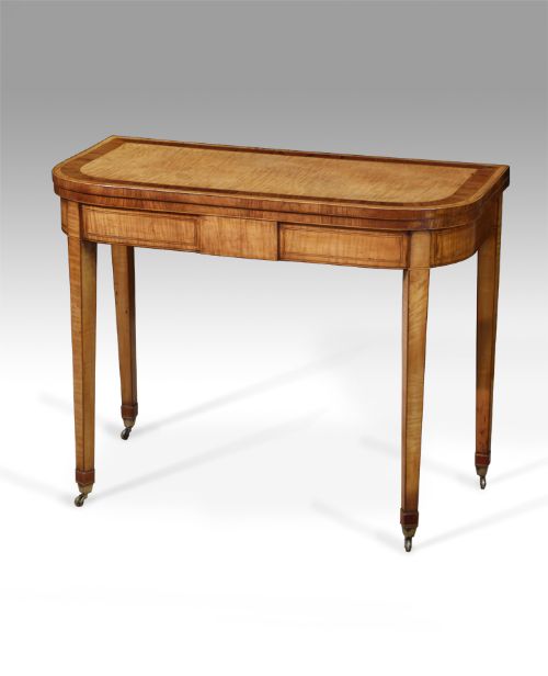 Attractive George III Satinwood Card Table