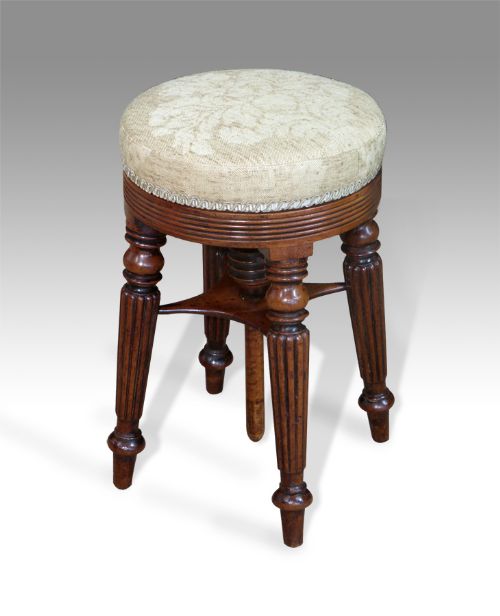 Regency Mahogany Piano Stool