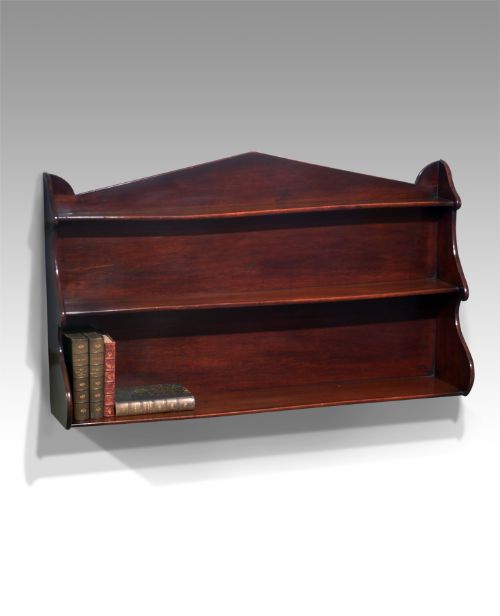 19th Century Mahogany Waterfall Wall Shelves