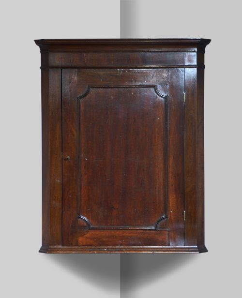 Small 19th Century Mahogany Corner Cupboard