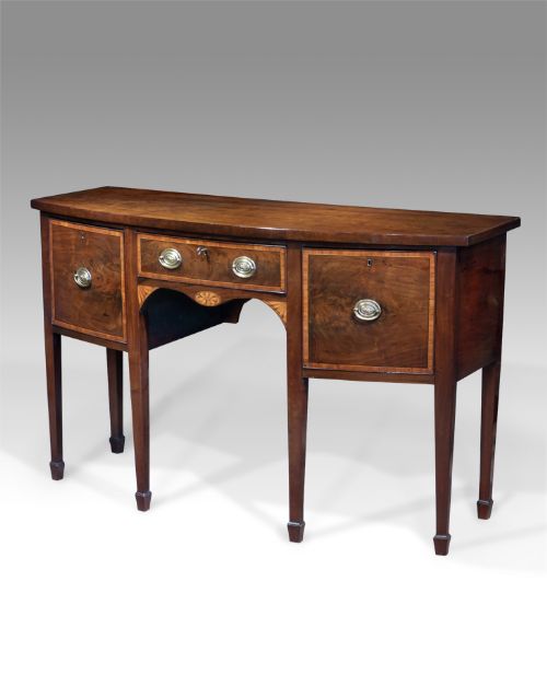 George III Mahogany Bow Fronted Sideboard