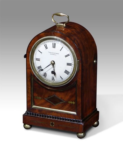 George III Mahogany Bracket Clock by Thomas Gatward of Sevonoaks