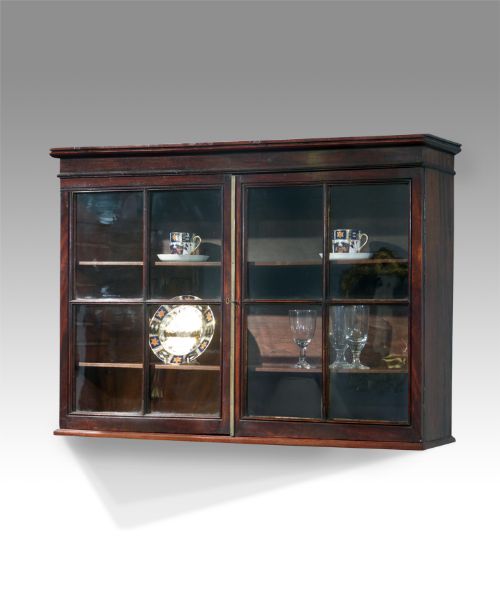 Georgian Mahogany Wall Hanging Cabinet