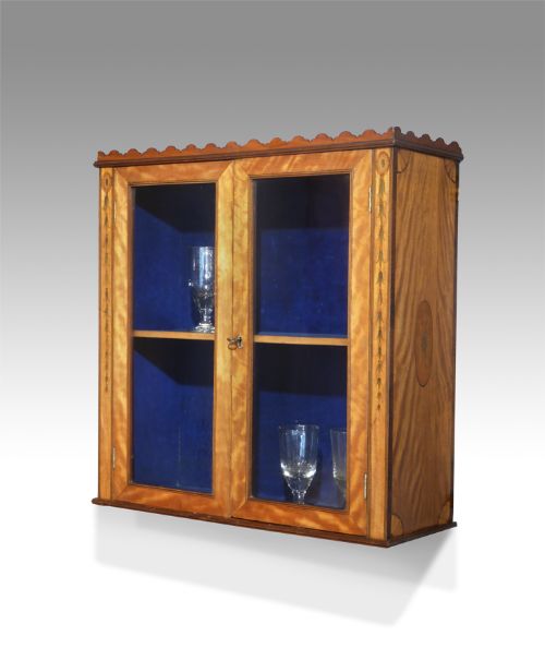 Georgian Satinwood Wall Cabinet