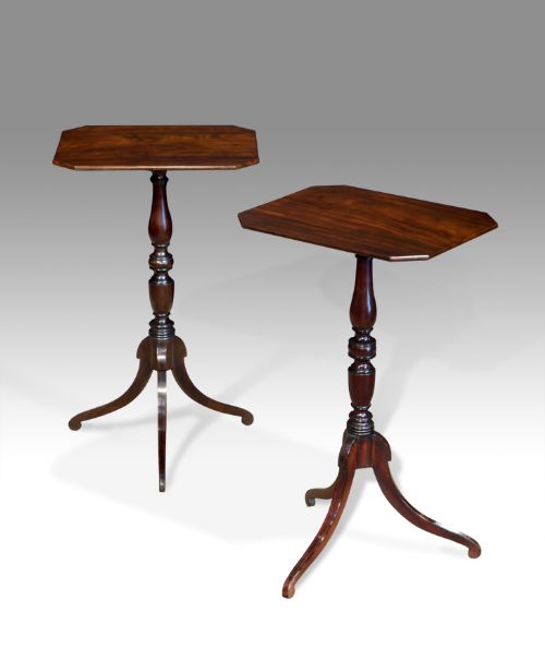 Rare Pair of Regency Mahogany Lamp Tables