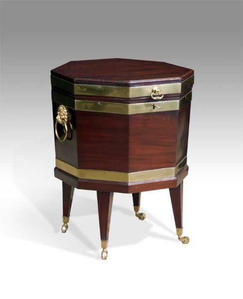 George III Mahogany Brass Bound Wine Cooler