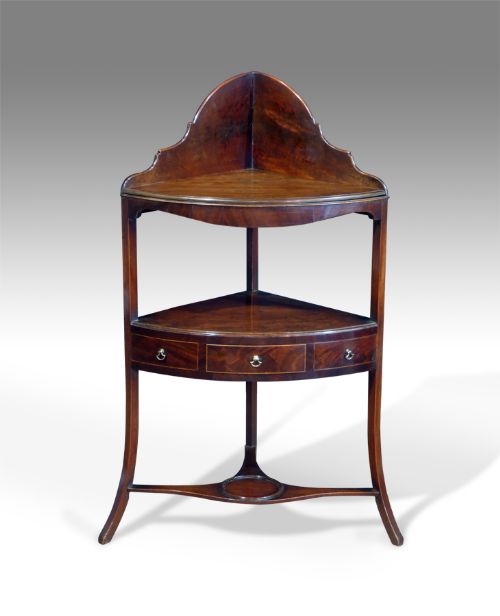 George III Mahogany Corner Washstand