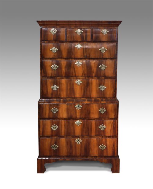 Exceptionally Rare George II Laburnum Chest on Chest