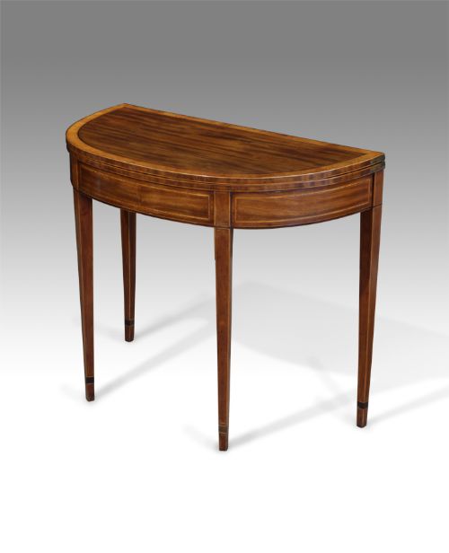 George III Mahogany Demi Lune Tea Table