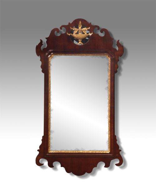 George III Mahogany Fret Mirror