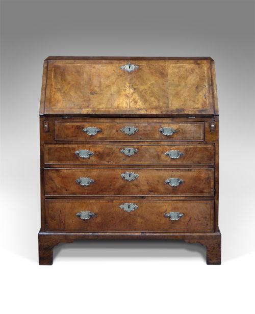Lovely Small George II Walnut Bureau