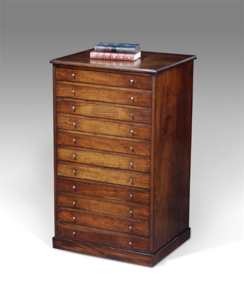 19th Century Mahogany Collectors Cabinet