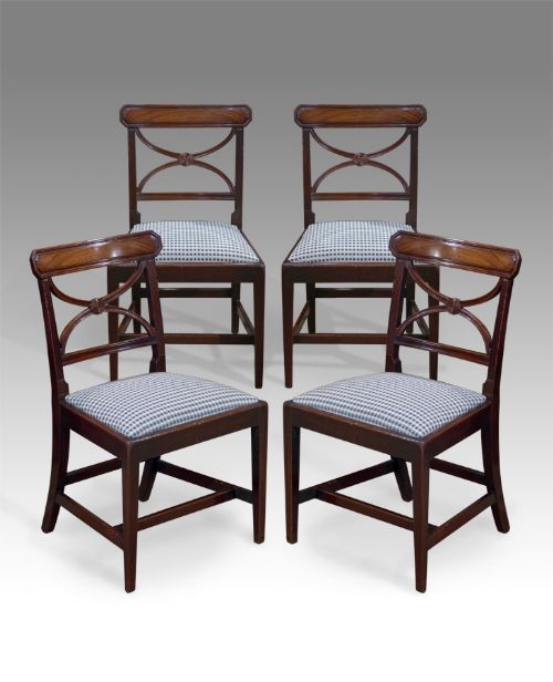 Set of 4 George III Mahogany Dining Chairs