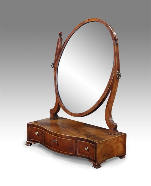 George III Mahogany Toilet Mirror