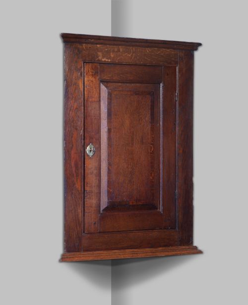 George III Oak Corner Cupboard