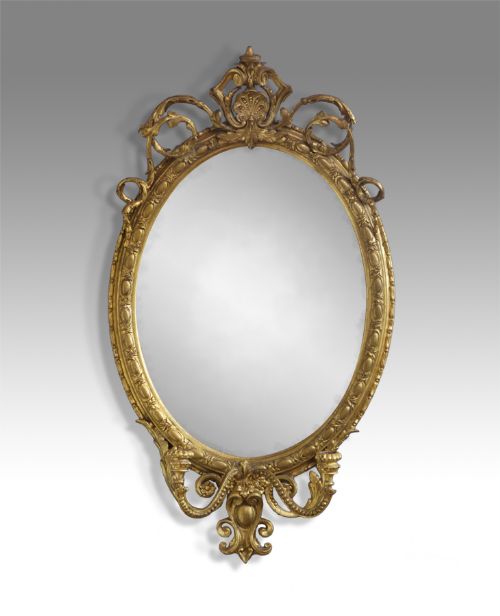 Decorative 19th Century Giltwood Wall Mirror