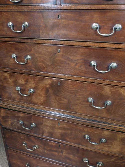 fig 3. Small George III mahogany chest on chest