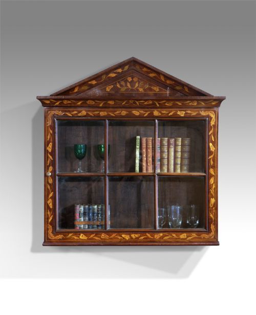 19th Century Dutch Walnut Display Cabinet