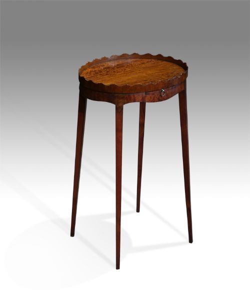 George III Satinwood Oval Urn Stand