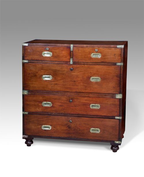 Nineteenth Century Mahogany Campaign Chest
