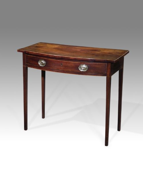 George III Mahogany Bow Front Side Table