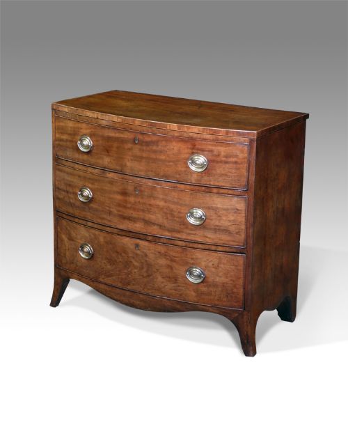 Georgian Mahogany Bowfront Chest of Drawers