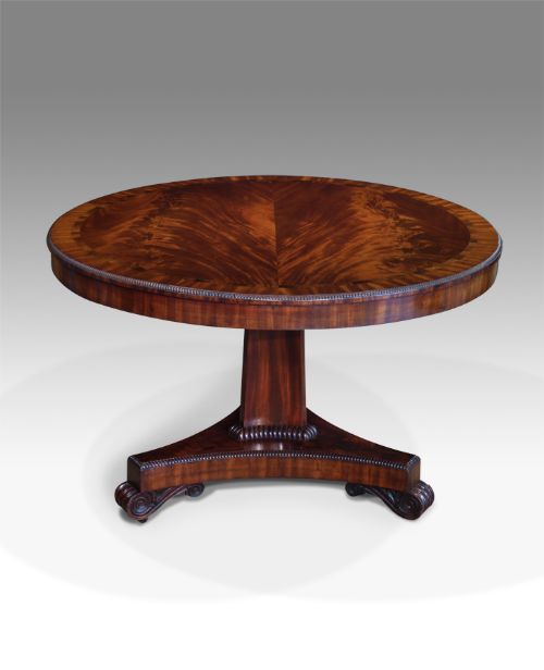 Good Quality George IV Flame Mahogany Centre Table