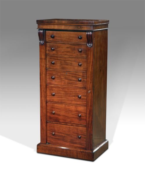 Good Quality William IV Mahogany Wellington Chest