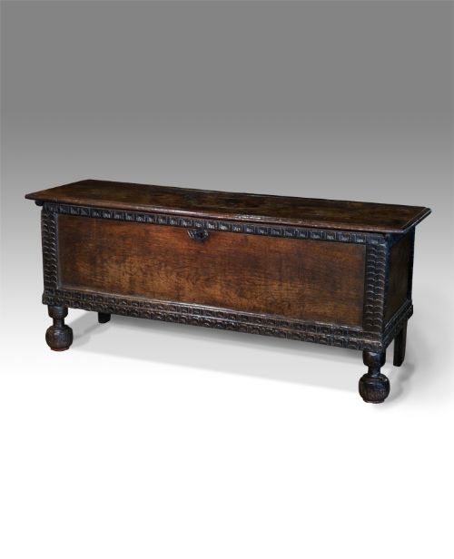 Impressive Early Walnut Coffer