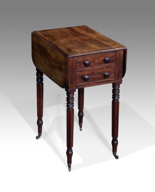 Late Regency Mahogany Work Table