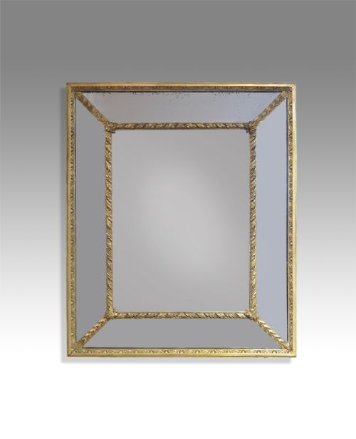 Antique Gilt Cushion Mirror