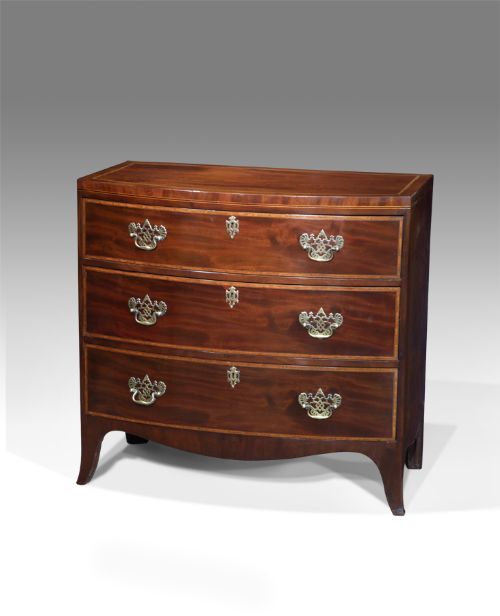 George IV Mahogany Bowfront Chest of Drawers