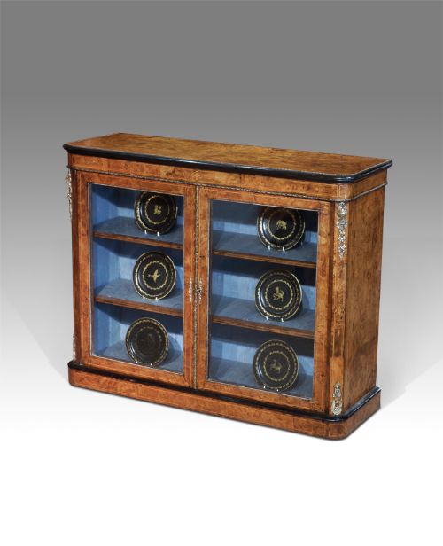 Attractive 19th Century Burr Walnut Side Cabinet