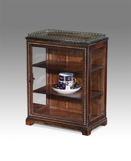 Small Regency Mahogany Table Top Display Cabinet