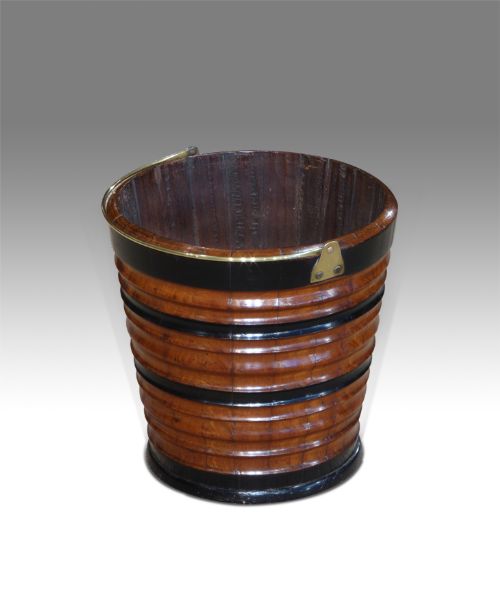 19th Century Mahogany Peat Bucket