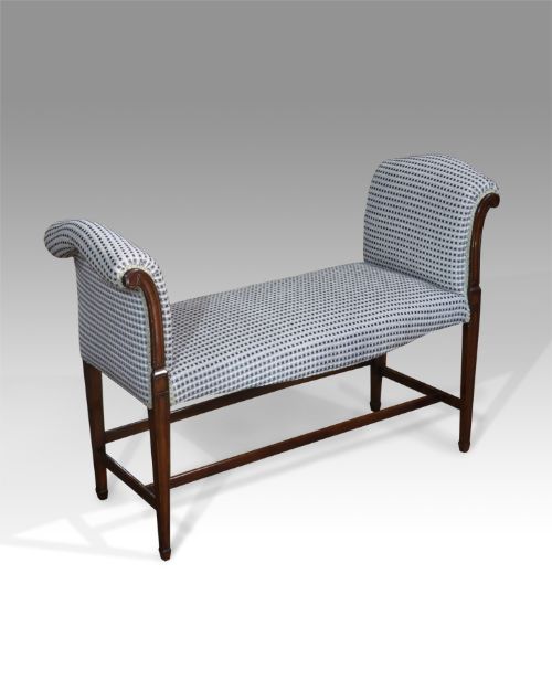 19th Century Mahogany Window Seat