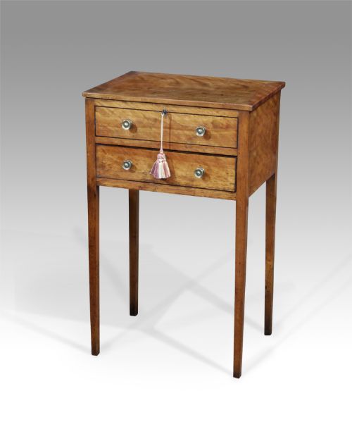 George III Satin Birch Work Table