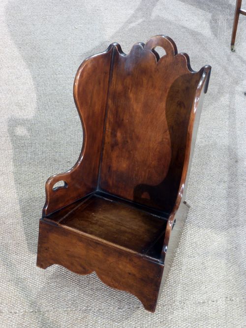 fig 1. Delightful Georgian child’s fruitwood rocking chair