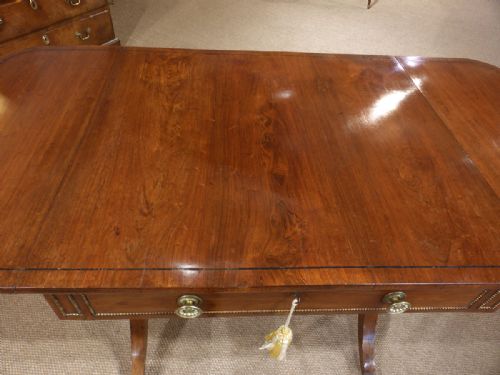 SMALL REGENCY ROSEWOOD SOFA TABLE - ADDITIONAL PHOTO 5