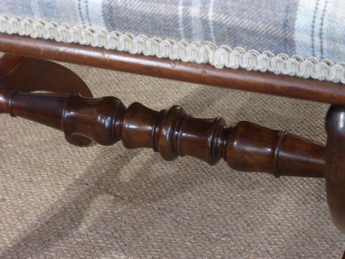WILLIAM IV MAHOGANY X FRAME STOOL - ADDITIONAL PHOTO 5