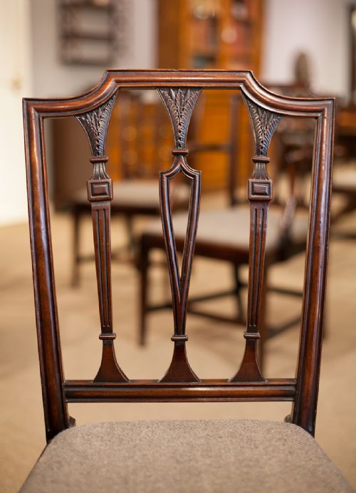 SET OF 6 SHERATON DESIGN MAHOGANY DINING CHAIRS - ADDITIONAL PHOTO 8