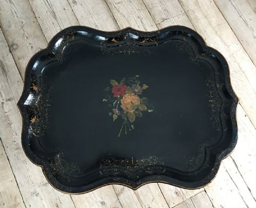 19TH CENTURY LACQUERED TRAY TOP COFFEE TABLE - ADDITIONAL PHOTO 3